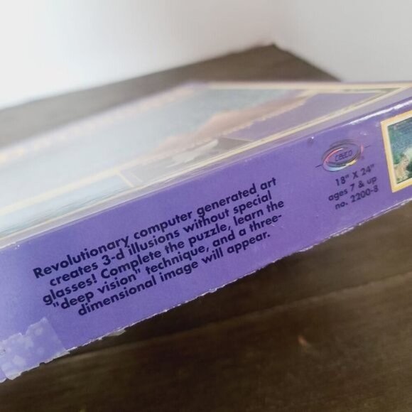 Vintage 90s 1994 Magic Eye 3-D Illusions 550 Piece Jigsaw Puzzle Ceaco no 2200-8 - Picture 10 of 11